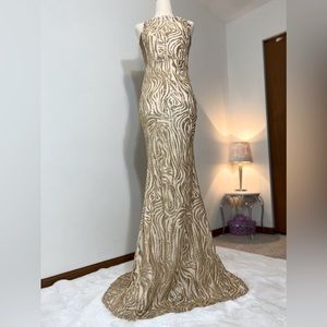 Night Gown, Size S, Color Nude and Gold
